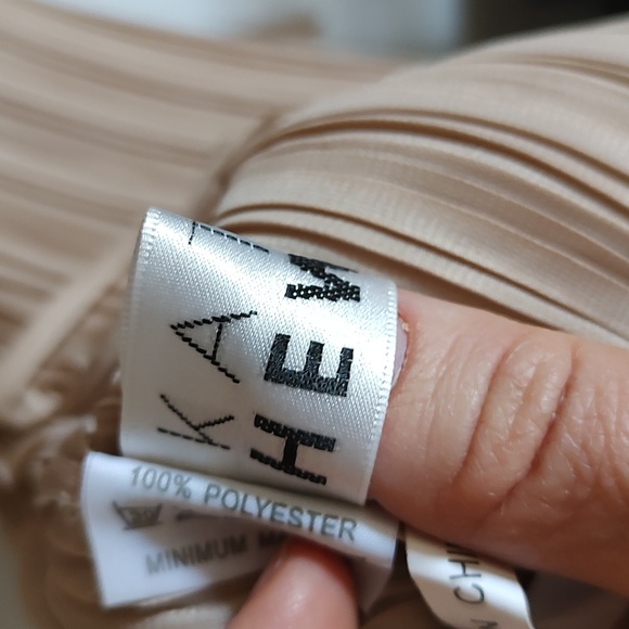 Kate Hewko Tiered Tassel Dress Accordion Pleated w/ Fringe Color Block - Picture 10 of 16